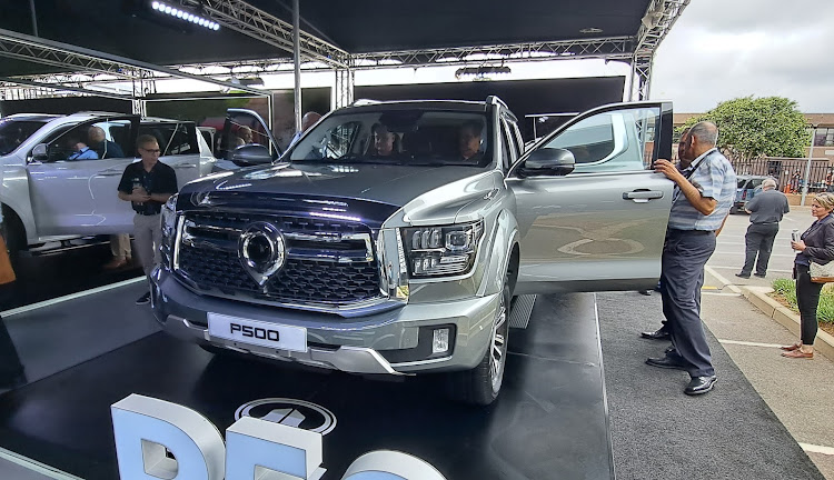 The P500 is previewed before its local launch. It will be GWM’s largest and most luxurious bakkie. Picture: DENIS DROPPA