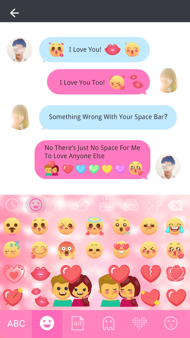 Android application Emoji Love for iKeyboard screenshort