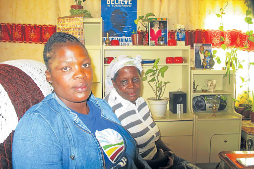 SHOCKED: DA Ward 40 branch chair Thanduxolo Xothongo with her mother Zoleka Xothongo Picture: ASANDA NINI