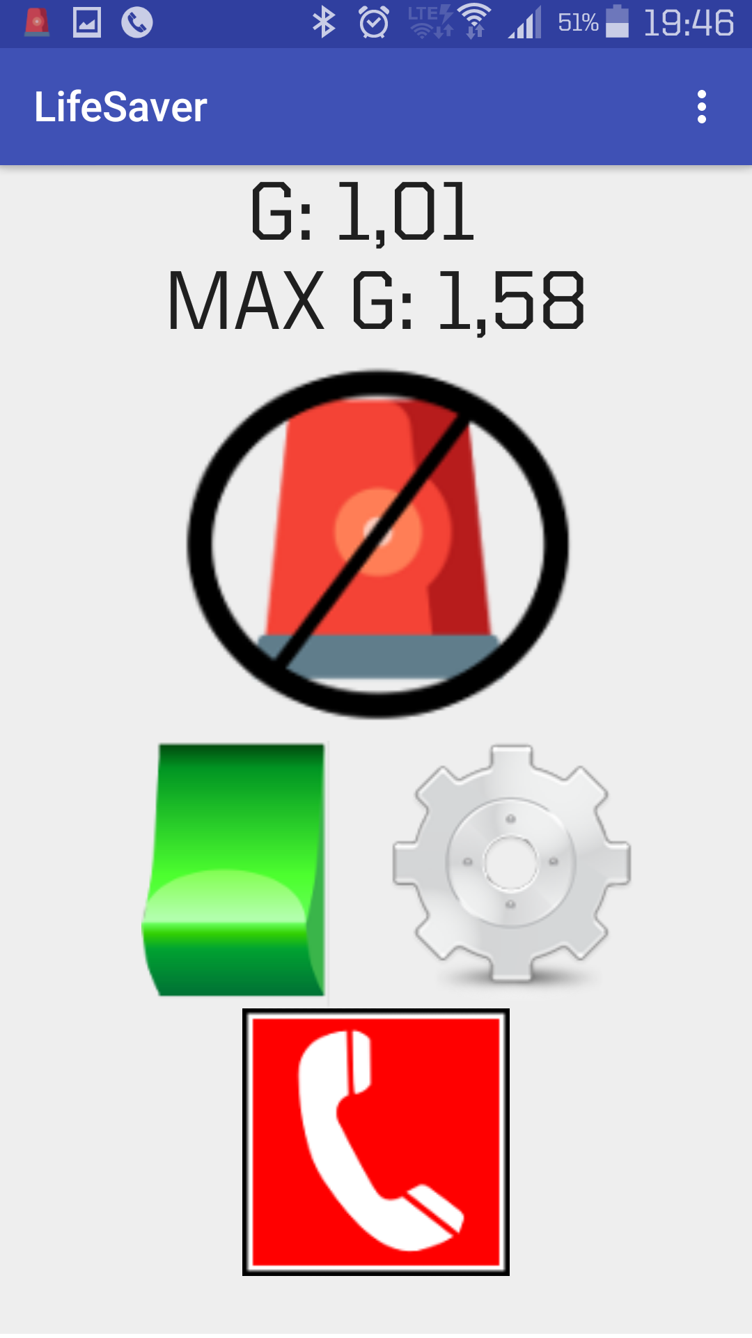 Android application LifeSaver screenshort