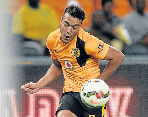Matthew Rusike of Chiefs gets his cross in during the Absa Premiership match between Kaizer Chiefs and Polokwane City at FNB Stadium on April 22, 2015 in Soweto, South Africa. Picture: Duif du Toit