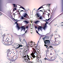 ダウンロード Purple Diamond Silk Butterfly Theme をインストールする 最新 APK ダウンローダ