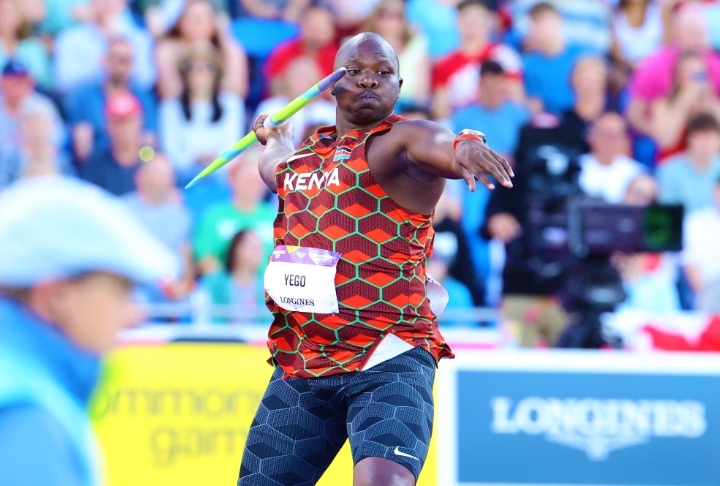 Kenyan javelin thrower Julius Yego in action at the Birmingham 2022 Commonwealth Games