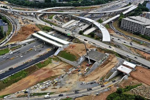 MADE IN THE USA: The infrastructure bill focuses on so-called hard infrastructure, including $110bn for roads and bridges, $66bn in passenger and freight rail and $39bn in other forms of public transport. Picture: Bloomberg/Elijah Nouvelage