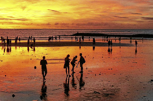 Sunset in Kuta Beach, Bali, one of the value-for-money destinations South Africans love to visit.