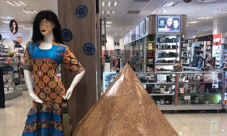 This 'African-themed' display was photographed at the Dis-Chem store in Killarney Mall, Johannesburg, on February 21 2020.