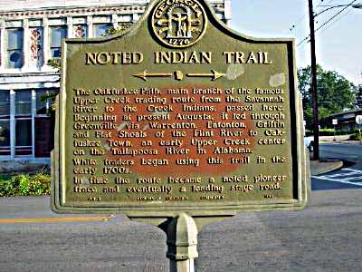 The Oakfuskee Path, main branch of the famous Upper Creek trading route from the Savannah River to the Creek Indians, passed here. Beginning at present Augusta, it led through Greenville via...