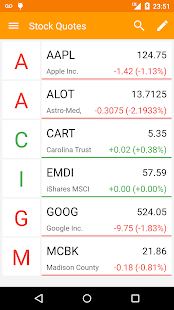 Tiny Stock Quotes screenshot for Android