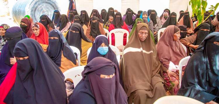 Religious and community leaders at Madrasatul Al Falah Al Islamiyi in Garissa Town.