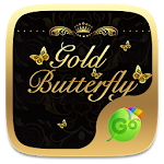 Gold Butterfly Keyboard Theme Apk