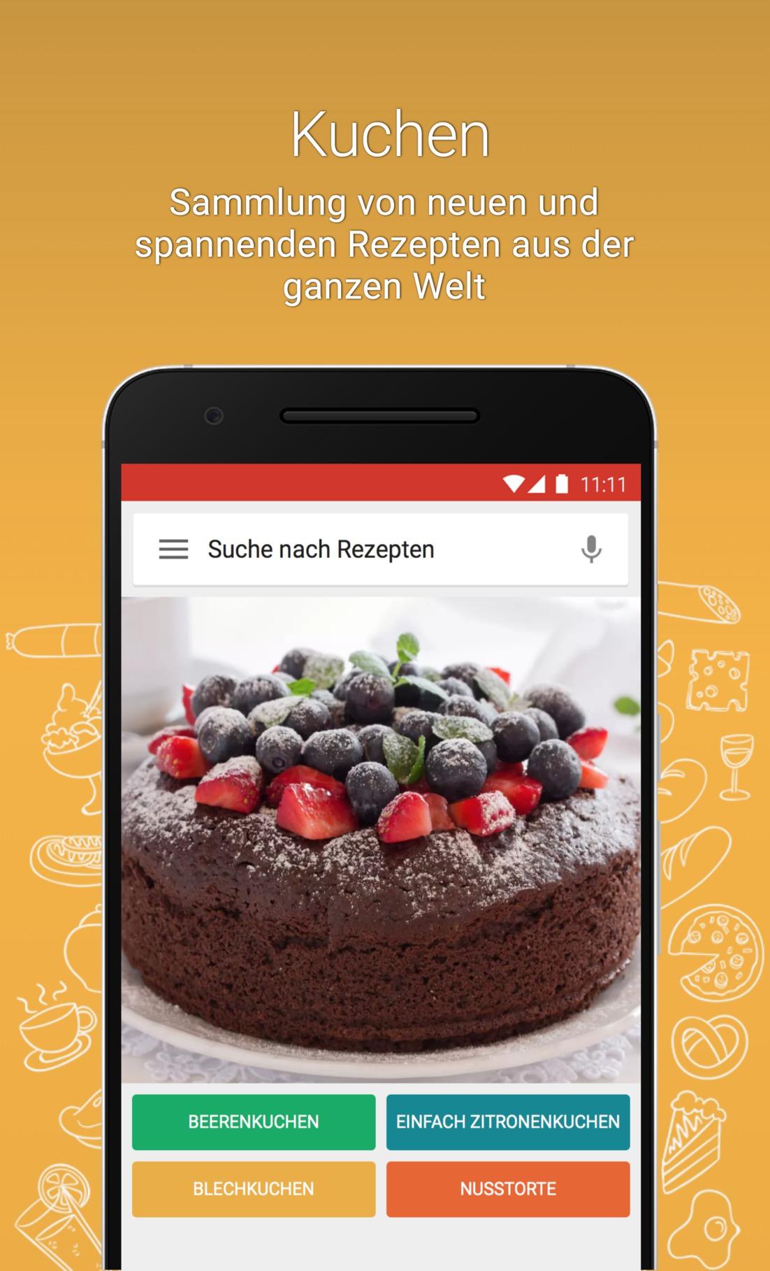 Android application Cake recipes screenshort