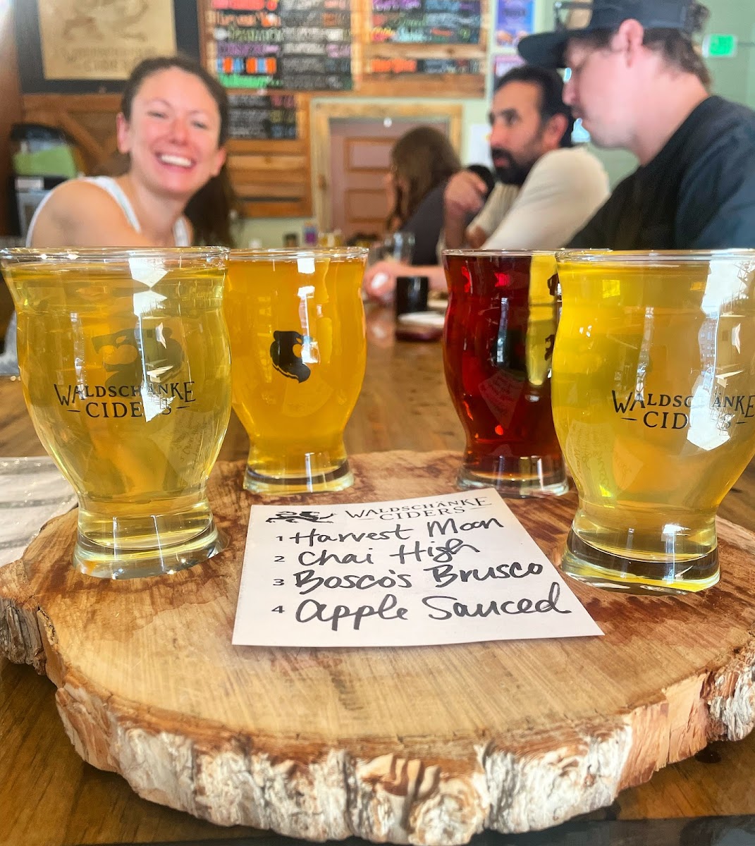 Choose a Flight of 4 ciders to try