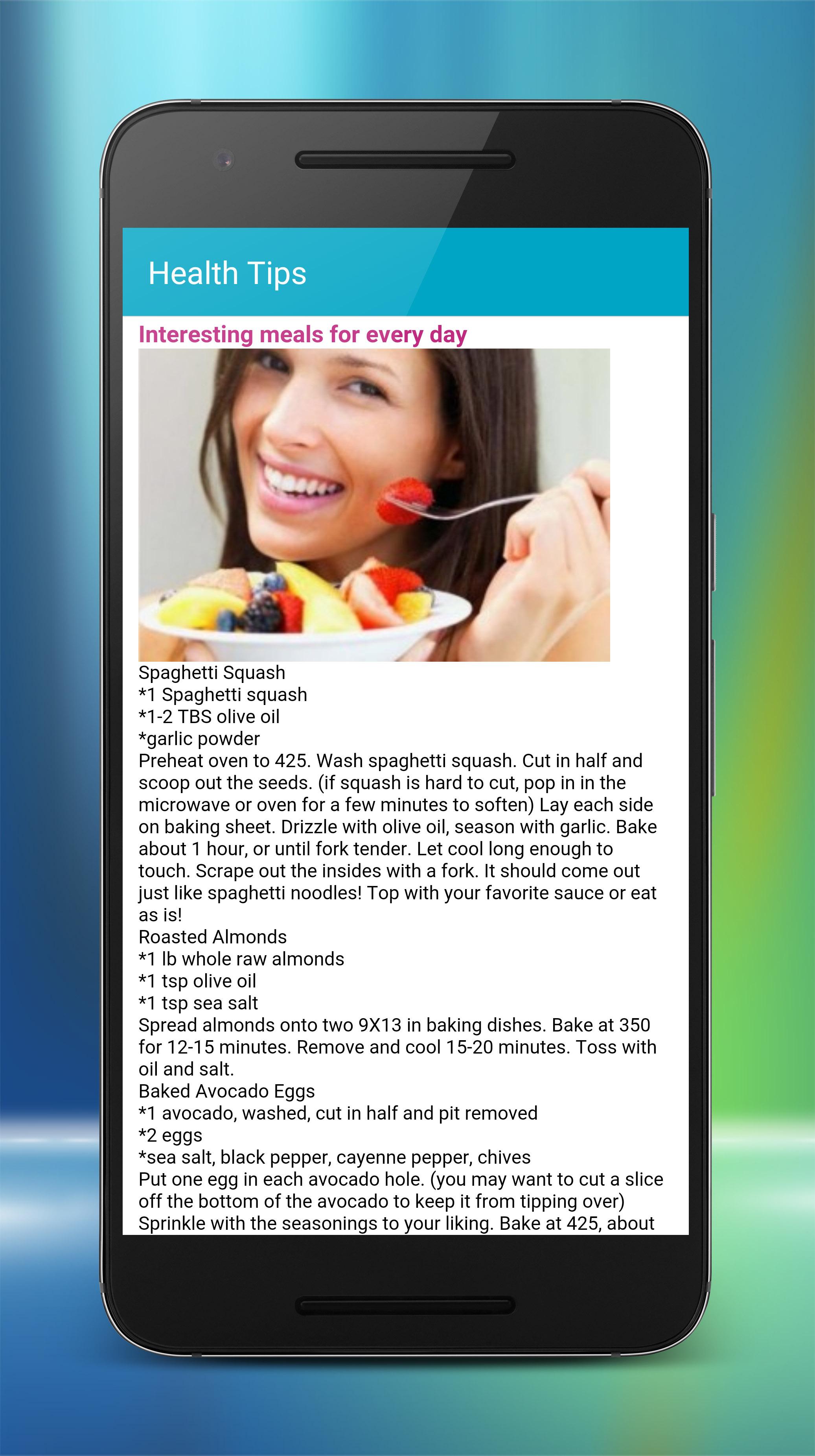 Android application Health Tips screenshort