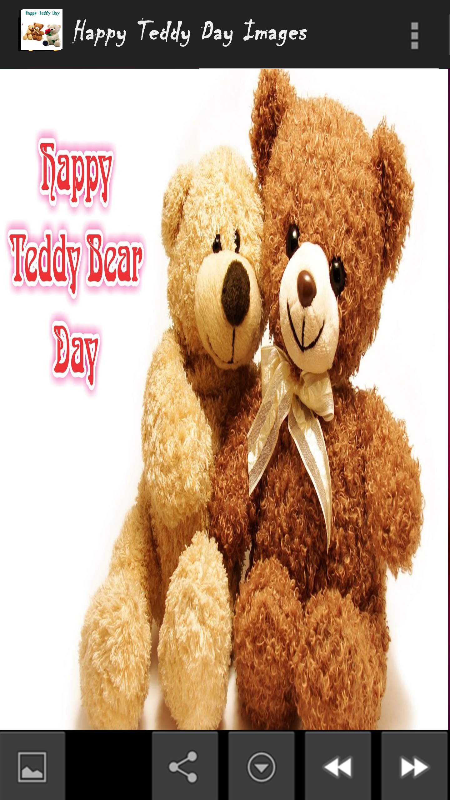 Android application Happy Teddy Day Images screenshort