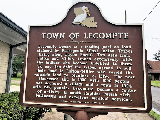 Lecompte began as a trading post on land claimed by Pascogoula Biloxi Indian Tribes living along Bayou Boeuf. Two area men, Fulton and Miller, traded extensively with the Indians who became...