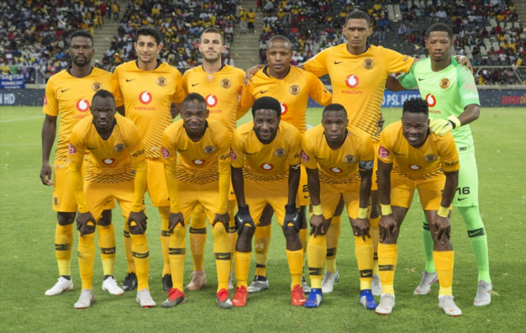 Kaizer Chiefs team during the Absa Premiership match between Kaizer Chiefs and SuperSport United at Mbombela Stadium on December 12, 2018 in Nelspruit, South Africa.