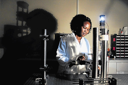 Dr Patience Mthunzi is a senior scientist in the biophotonics research group at the CSIR National Laser Centre. She is the first South African to earn a PhD with a thesis on optical tweezers in biophotonics Picture: MOELETSI MABE