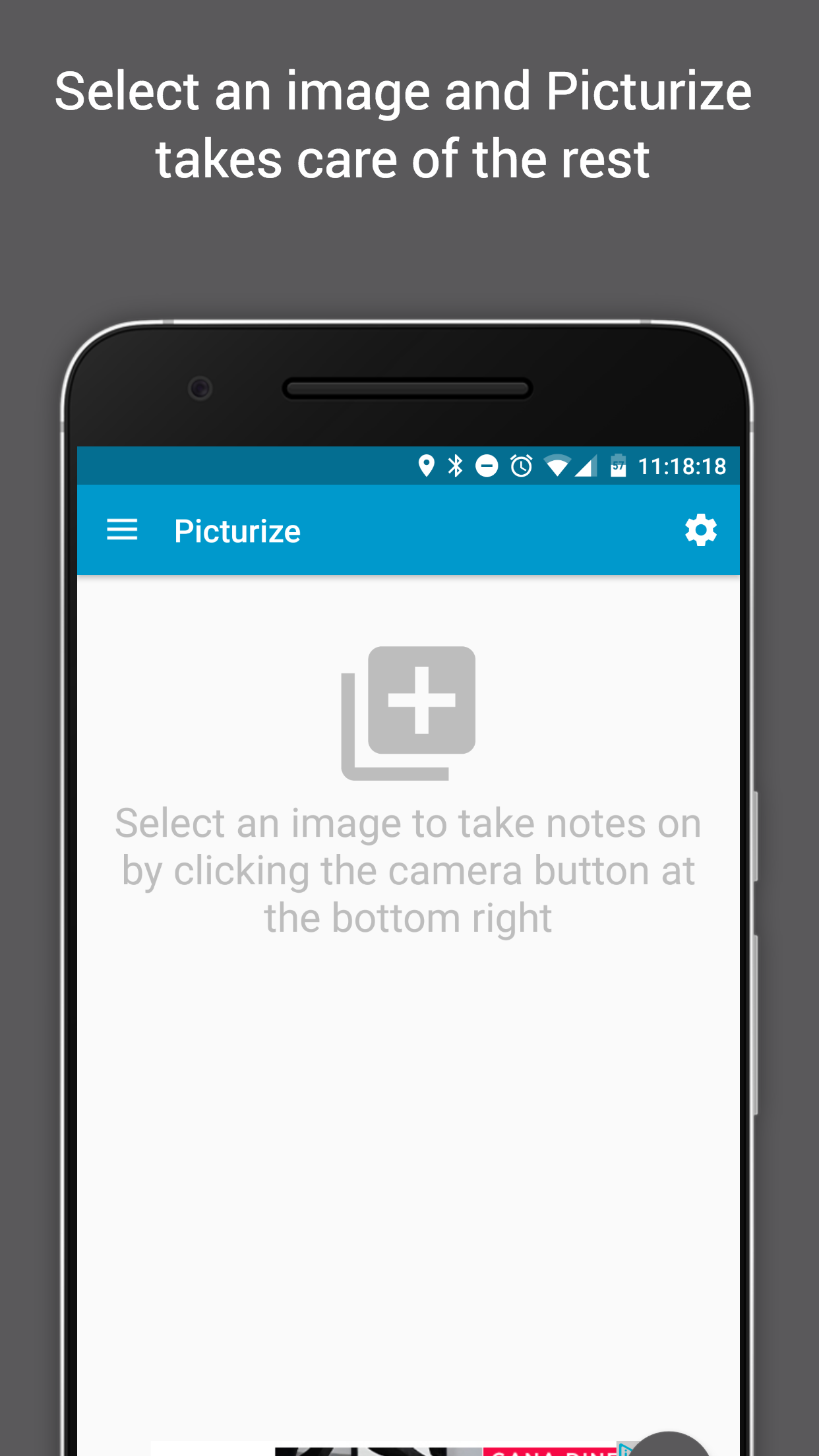 Android application Picturize - Summarize Anything screenshort