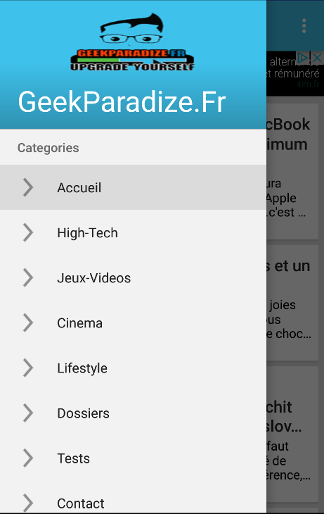 Android application GeekParadize Upgrade Yourself screenshort