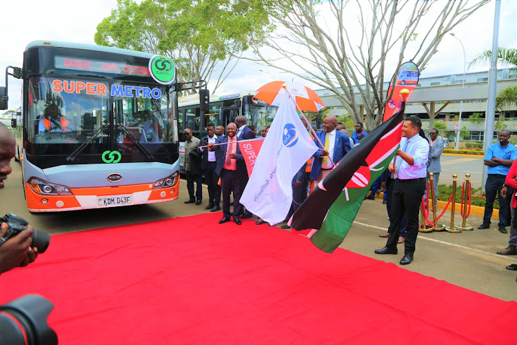 Kenya Airports Authority unveils new electric buses with routes from Jomo Kenyatta International Airport to several key locations in Nairobi