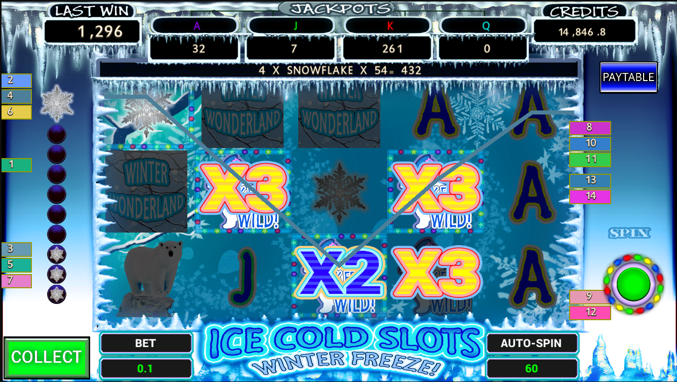 Android application Frozen Winter Casino Slot screenshort