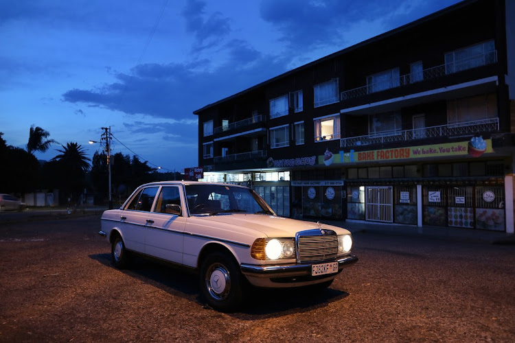 The 240D sits majestically in the Johannesburg twilight.