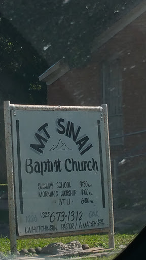 MT. Sinai Baptist Church. 