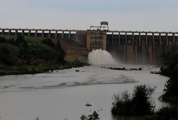 A view of the Vaal Dam on February 9 2021, near Manten Marina, after it was reported that the dam had reached 100% capacity the day before.