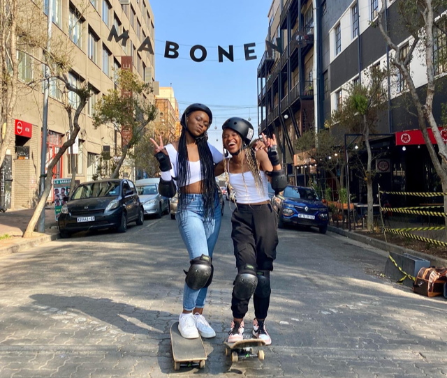 Ayanda Mnyandu's skating clients take a four-wheel tour of Maboneng.