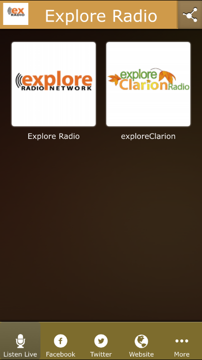 Android application Explore Radio screenshort
