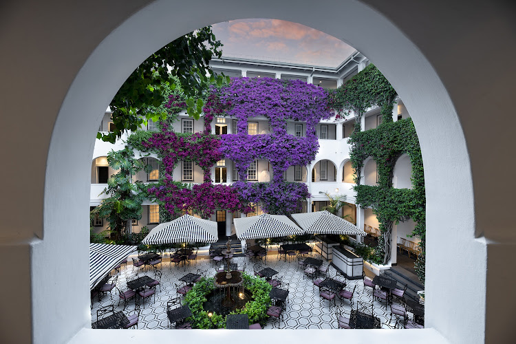 The iconic courtyard, where bougainvillea climbs the walls and the chatter of the central fountain keeps city noise at bay, has become a hotspot for brunch on the Atlantic seaboard.