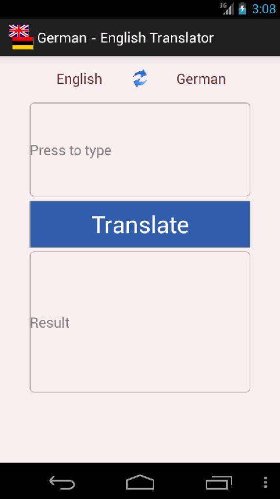 Android application German English Translator screenshort