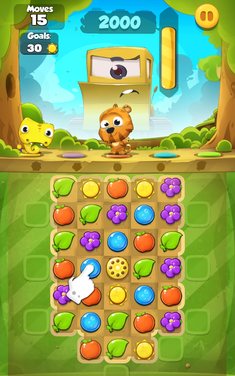 Android application Pet Friends Line Match 3 Game screenshort