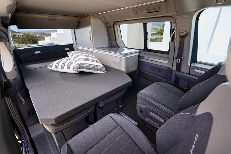 The cabin that seats four can be configured as four-sleeper in some of the models.