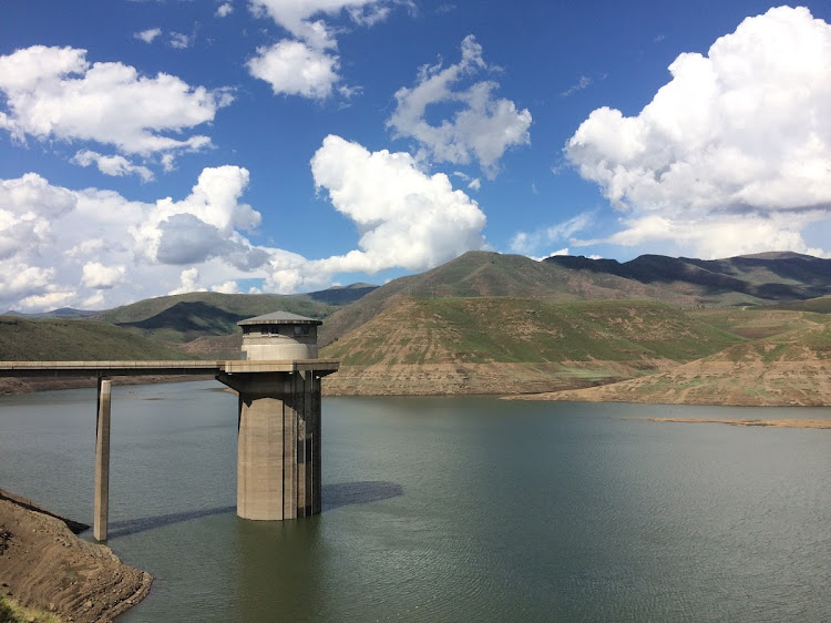 A large percentage of Gauteng’s water flows through this 96m intake tower in the Katse Dam in central Lesotho. File photo.