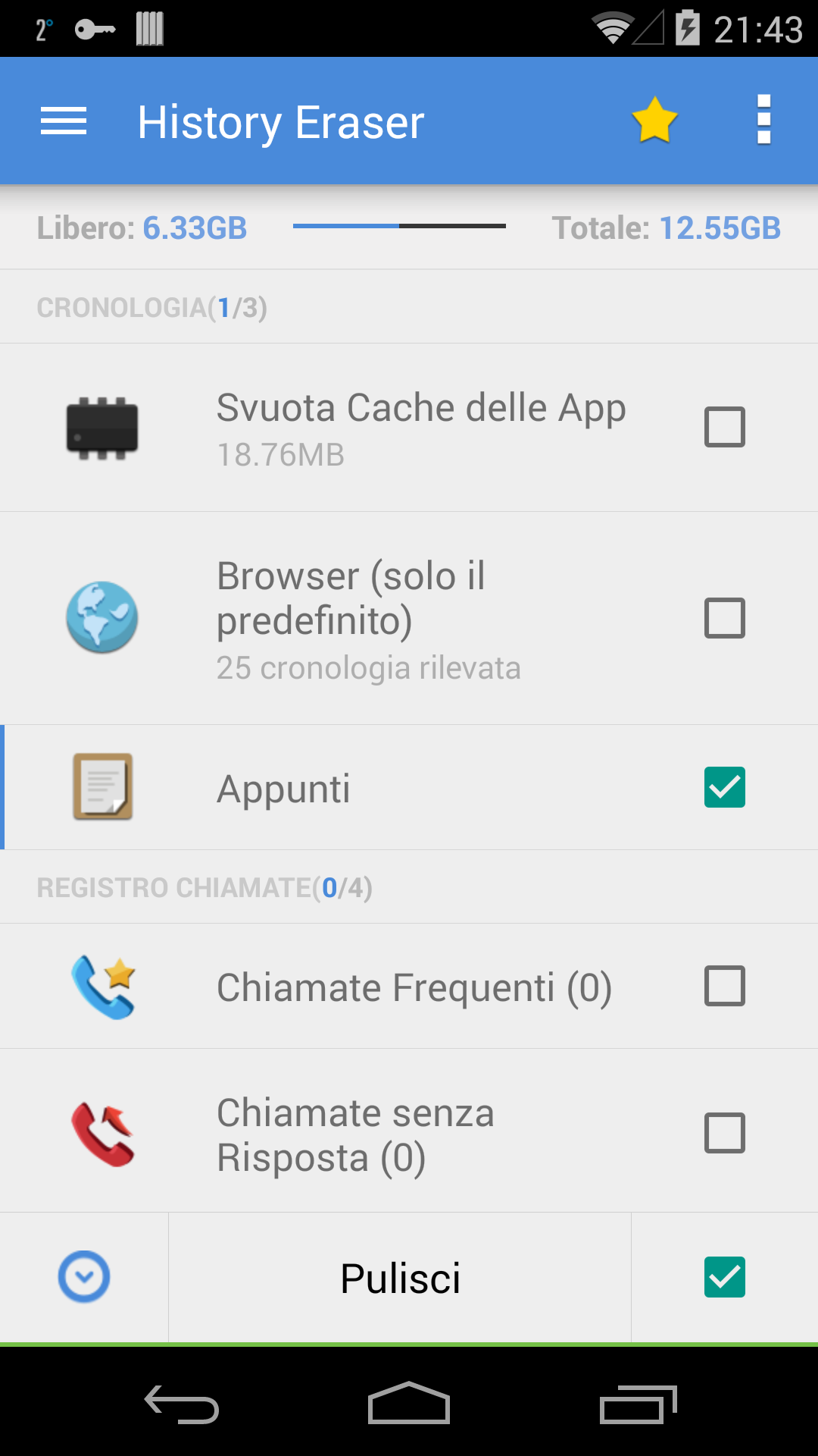 Android application History Eraser - Privacy Clean screenshort