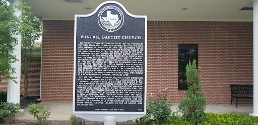 The Winfree community originated in 1831 as a ranch of the early Texas settler Abraham Winfree. By 1914, the area had grown in population and the scattered rural churches were not adequate for the...