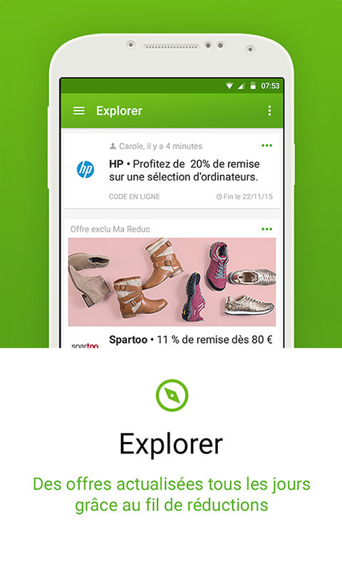 Android application Ma Reduc screenshort