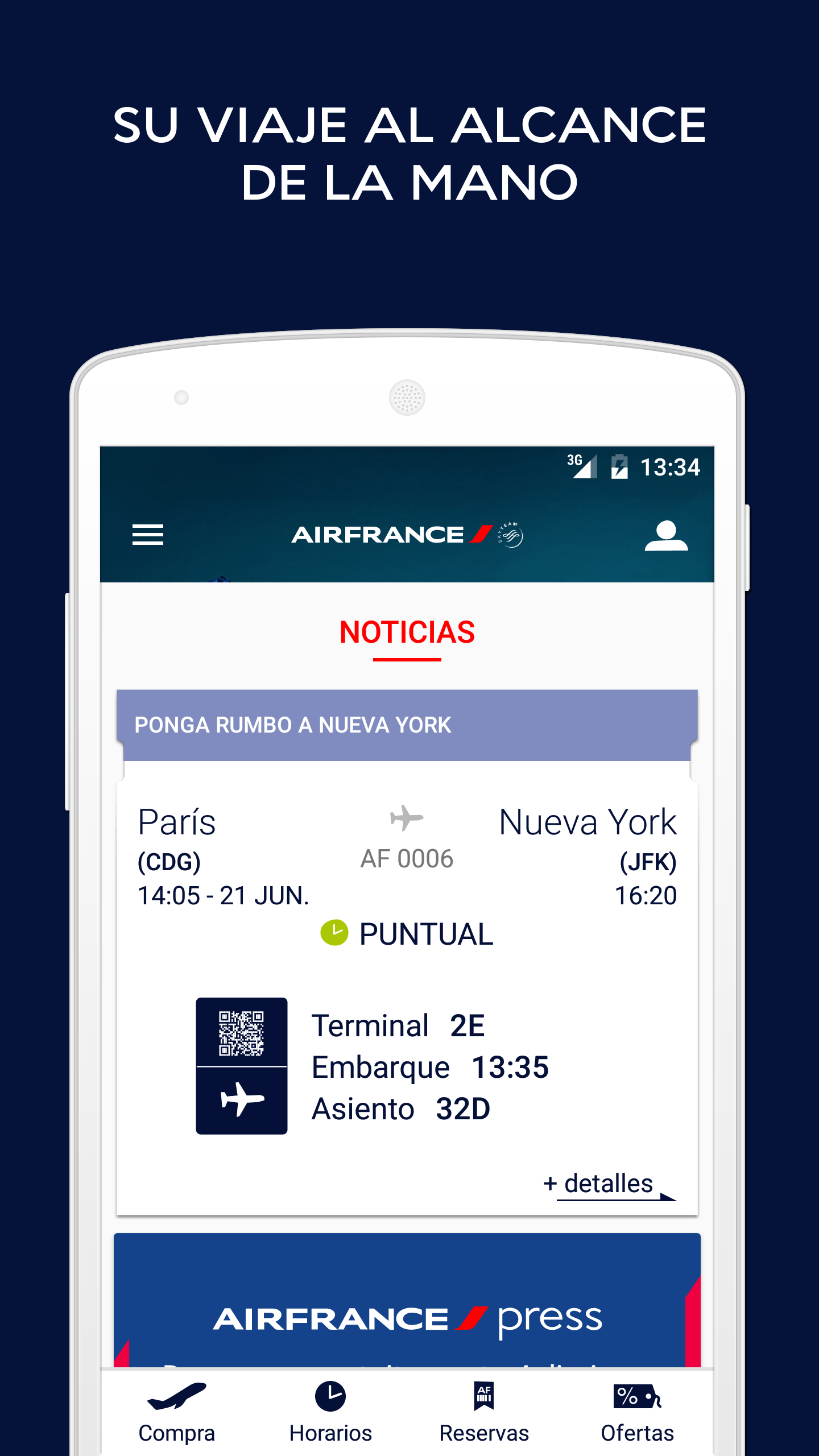Android application Air France - Airline tickets screenshort