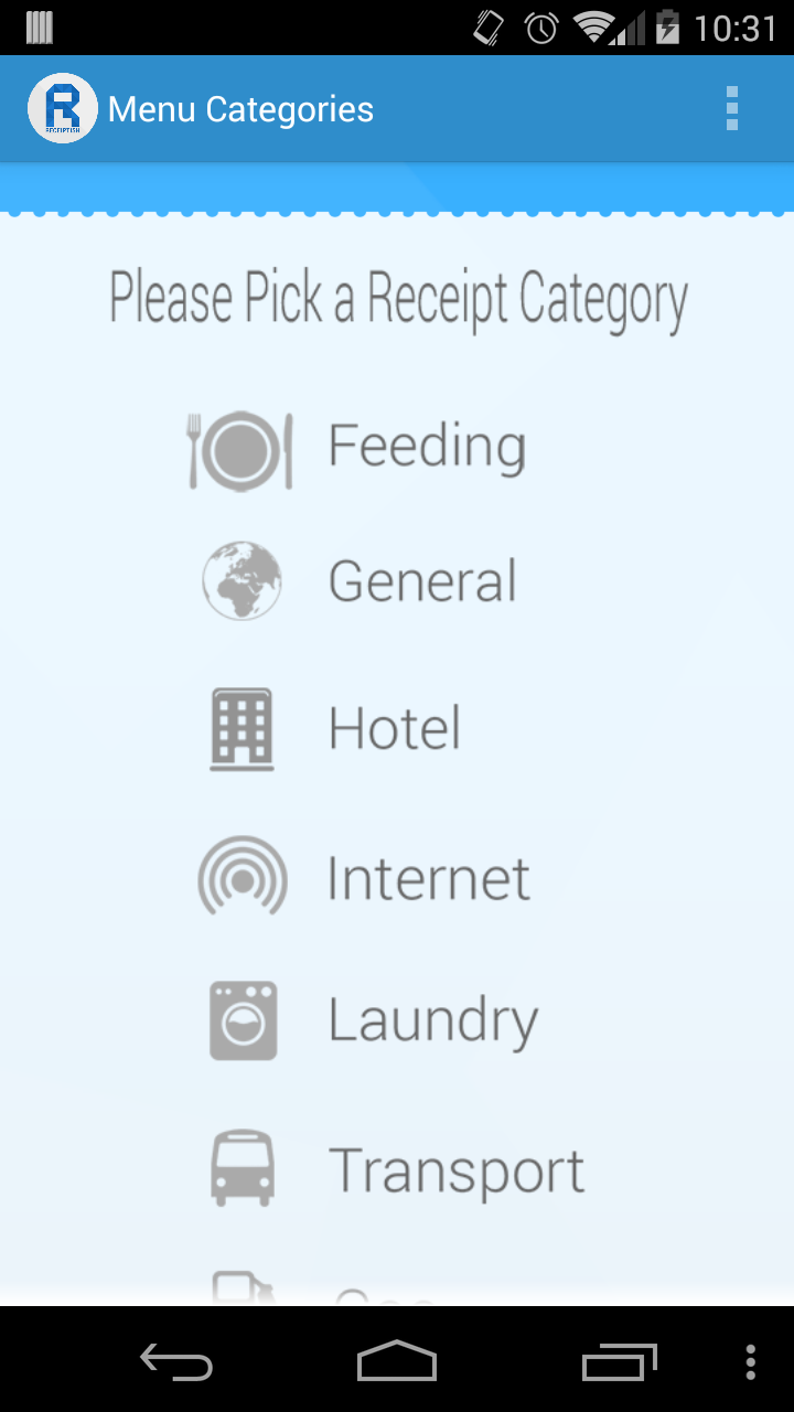 Android application Receiptish - Expense POS Cash Sales Receipt Maker screenshort
