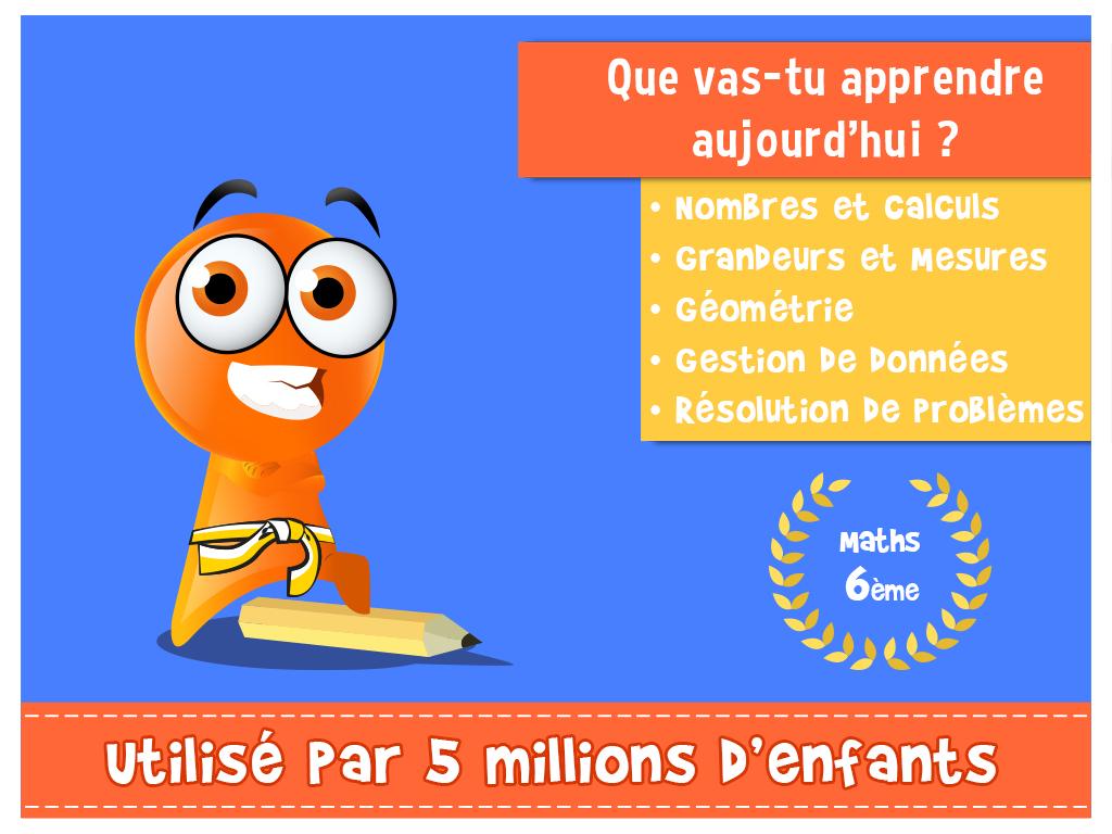 Android application iTooch Mathématiques 6ème screenshort