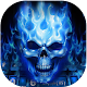 Download Flaming Skull Kika Keyboard Theme-blue phone theme For PC Windows and Mac 52.0