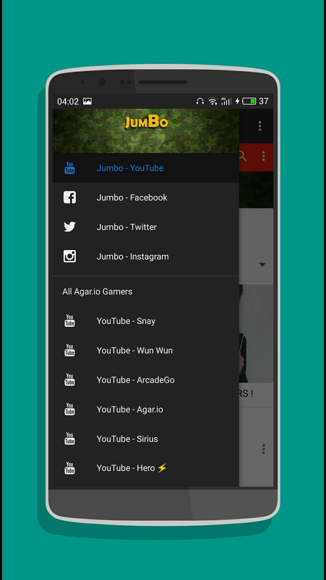 Android application Jumbo Agar.io Players screenshort
