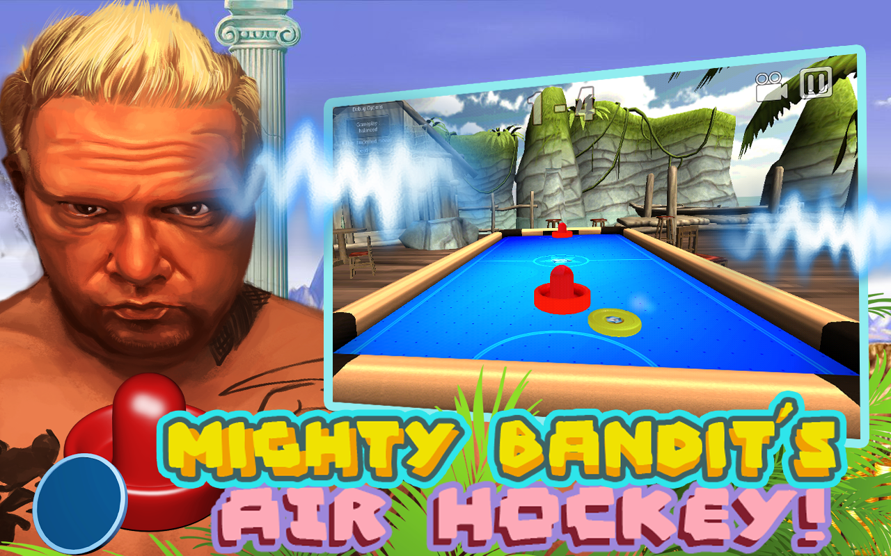 Android application Mighty Bandit air hockey screenshort