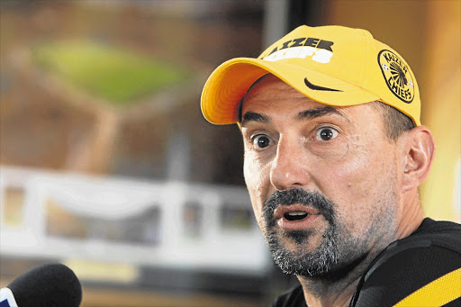 Kaizer Chiefs coach Vladimir Vermezovic at the club's press conference yesterday where he revealed why he picked a new captain for the team Picture: SYDNEY SESHIBEDI