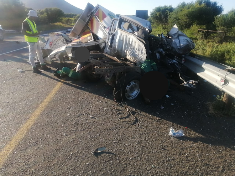 The aftermath of the gruesome crash on the N10 between Cradock and Cookhouse