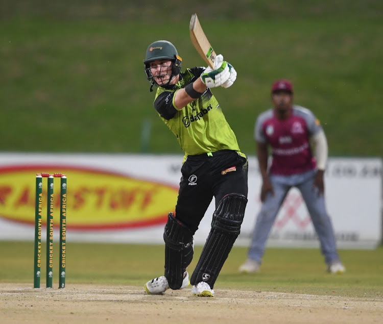 Matthew Breetzke of the Warriors during the CSA T20 Challenge 2024 match against the Dragons at JB Marks Oval on April 19, 2024 in Potchefstroom