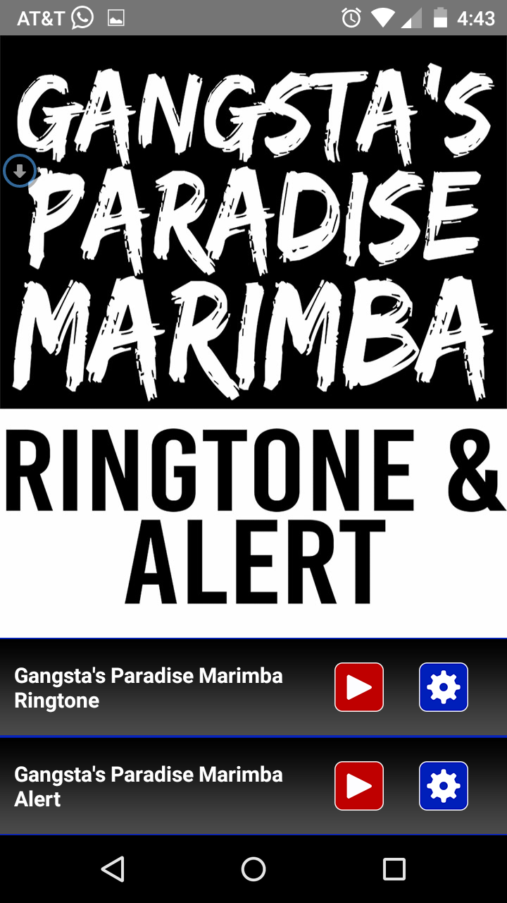 Android application Gangstas Paradise Marimba screenshort