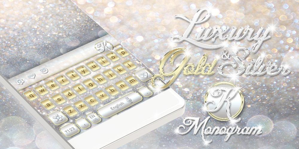 Monogram K - Gold & Silver Keyboard — приложение на Android