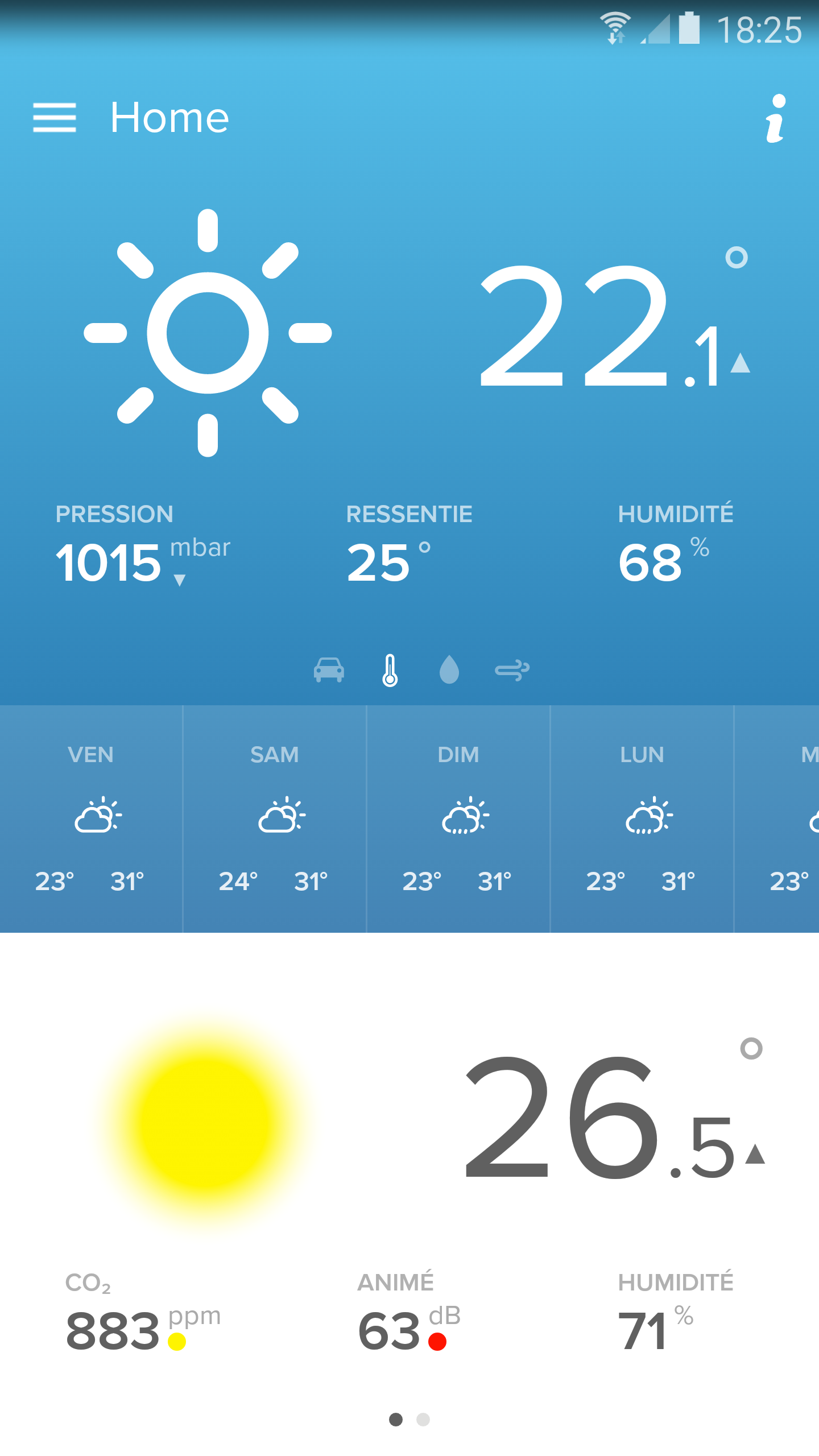 Android application Netatmo Weather screenshort